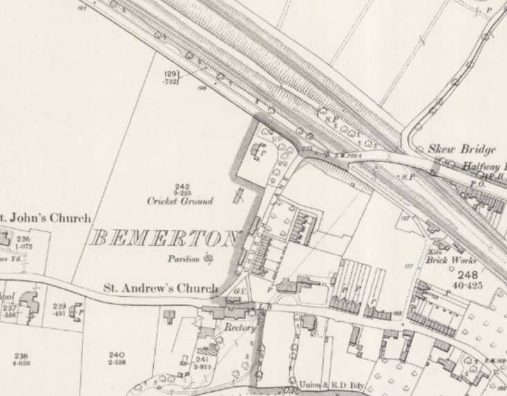 Salisbury - Salisbury Cricket Ground : Map credit National Library of Scotland